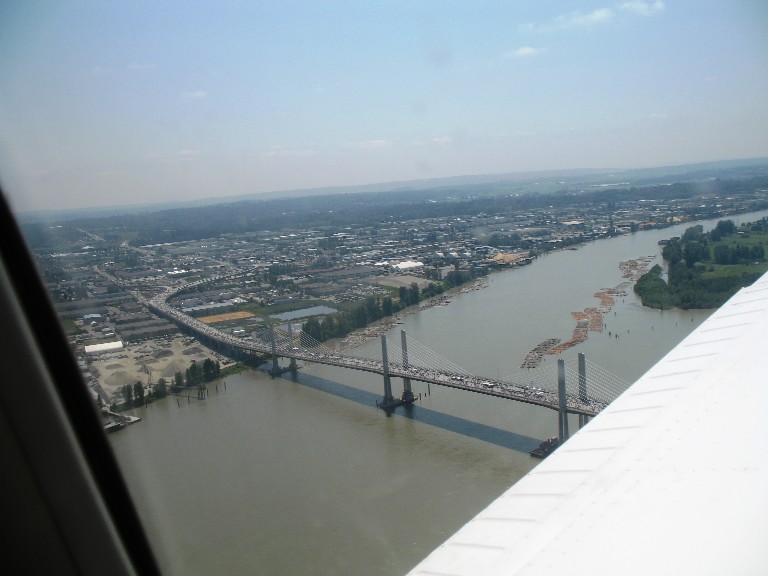 Golden Ears Bridge.  Langley Flying School.